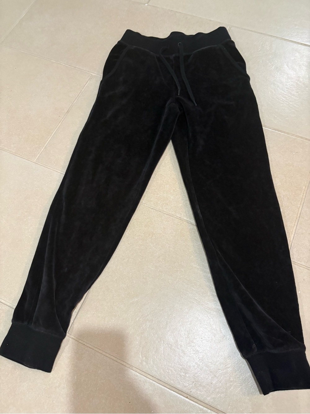 Aritzia Sunday Best Velour Joggers - Black - Size 2XS - Y2K Aesthetic